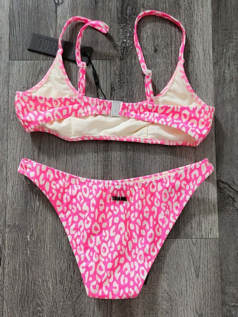 New!SET Triangle Maci Pink  Leopard Print Bikini Set - Picture 7 of 15